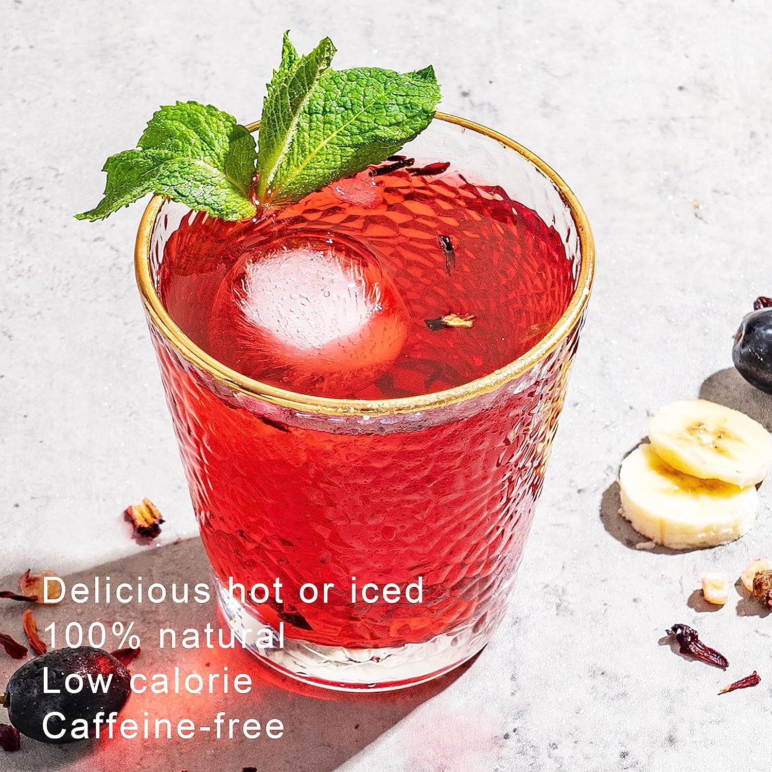 Taimei Teatime Cherry Banana – Té de hierbas de hojas sueltas, mezclas de té de frutas sin cafeína de Alemania con un toque tropical, lata de 4.23