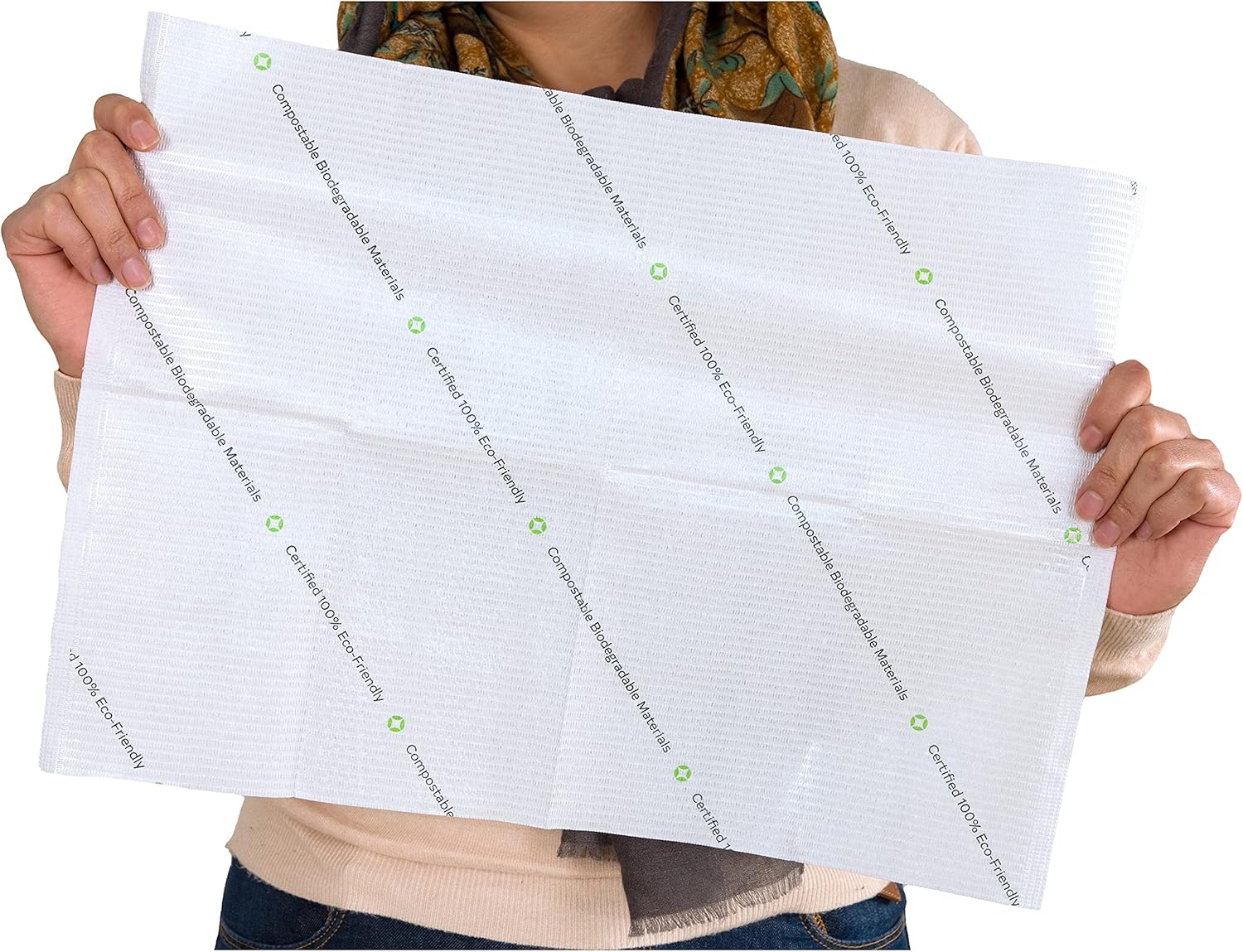 aba Paquete de 50 cambiadores desechables biodegradables compactos para bebés, impermeables, protectores de mesa, 18 x 13 pulgadas