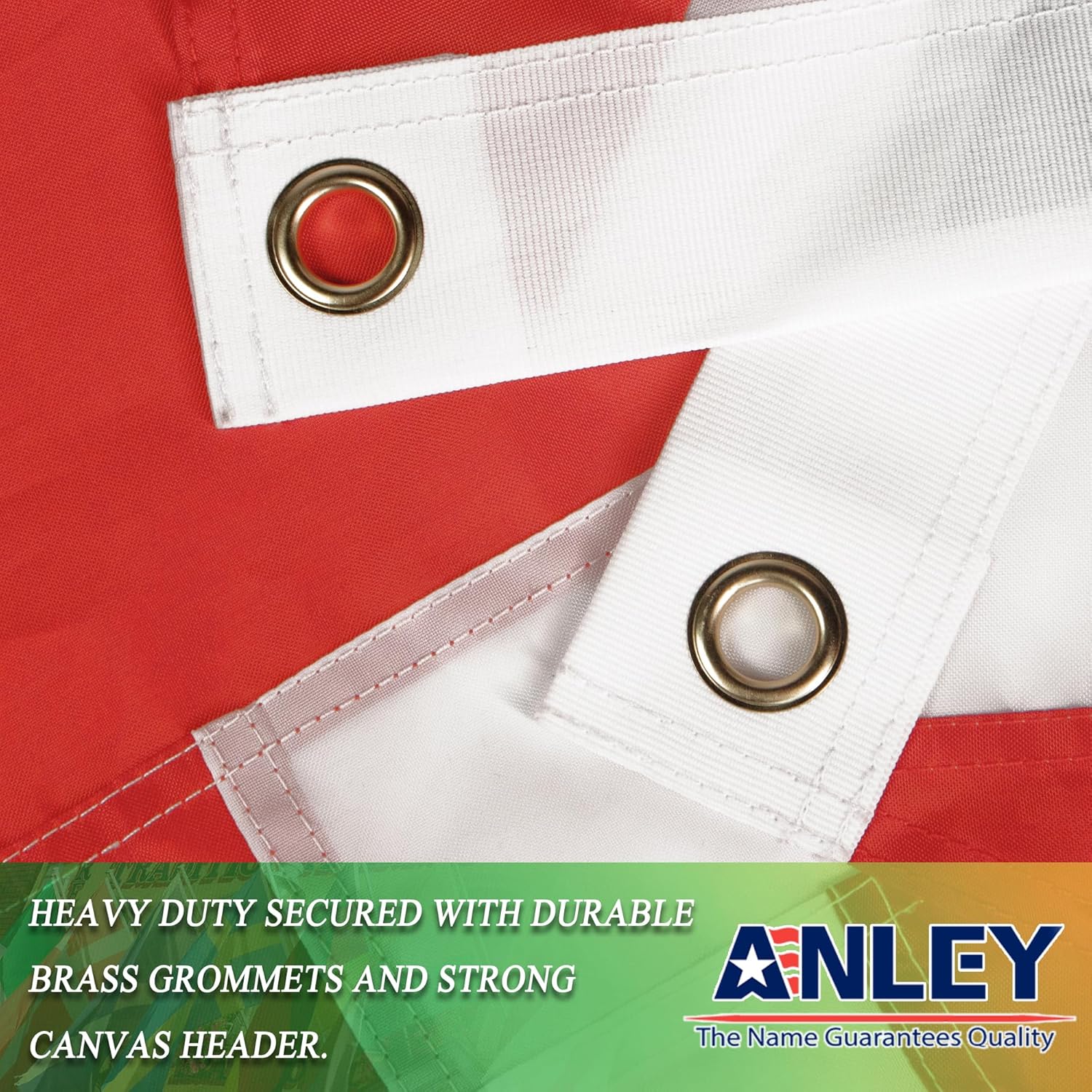 Anley EverStrong Series – Bandera bordada del estado de Hawái de 3 x 5 pies, cabecera de lona bordada y resistente, 4 filas de costuras de