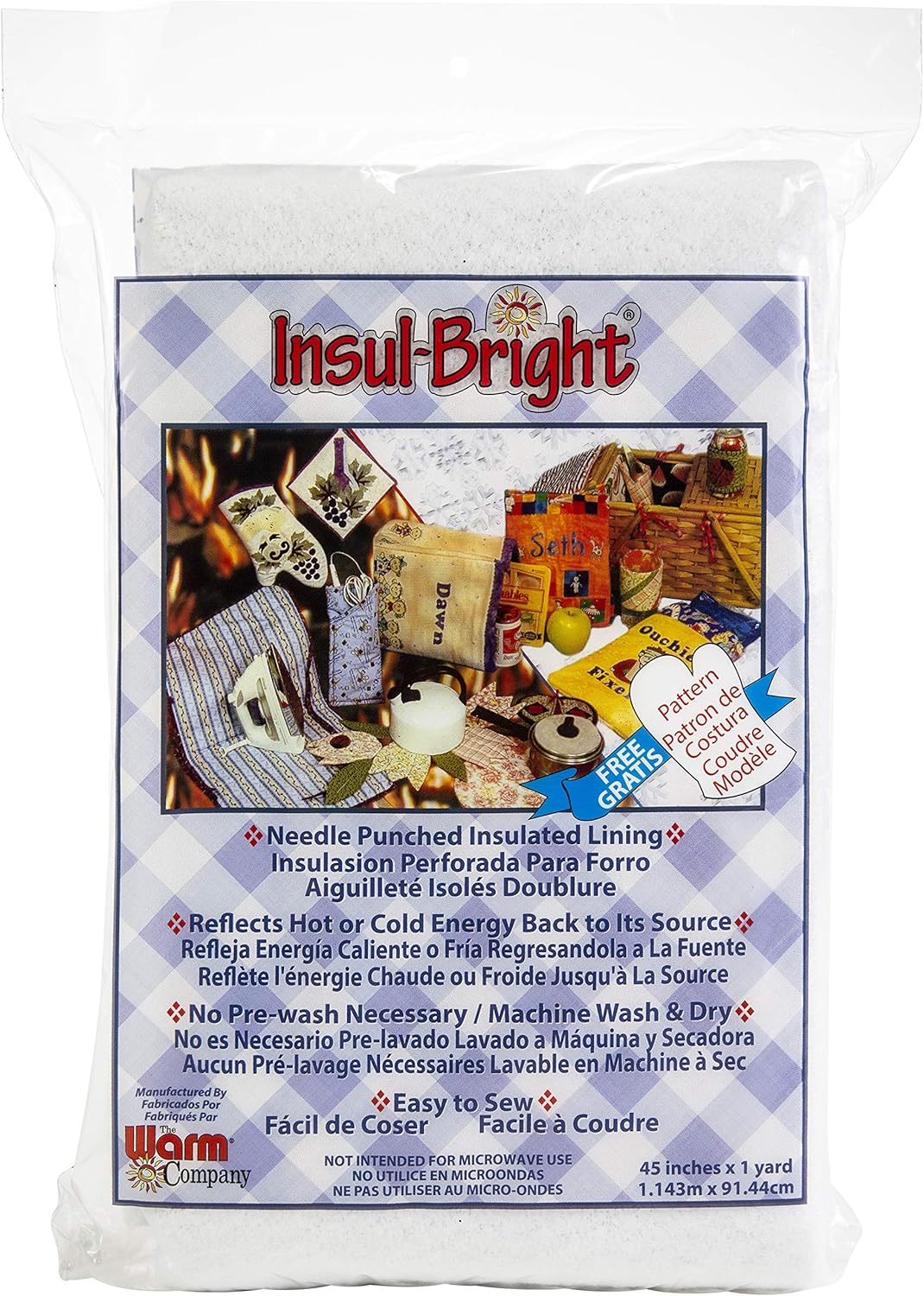 Warm and Natural Forro aislante cálido brillante 5Pk-36 “x 45” FOB MI, paquete de 5