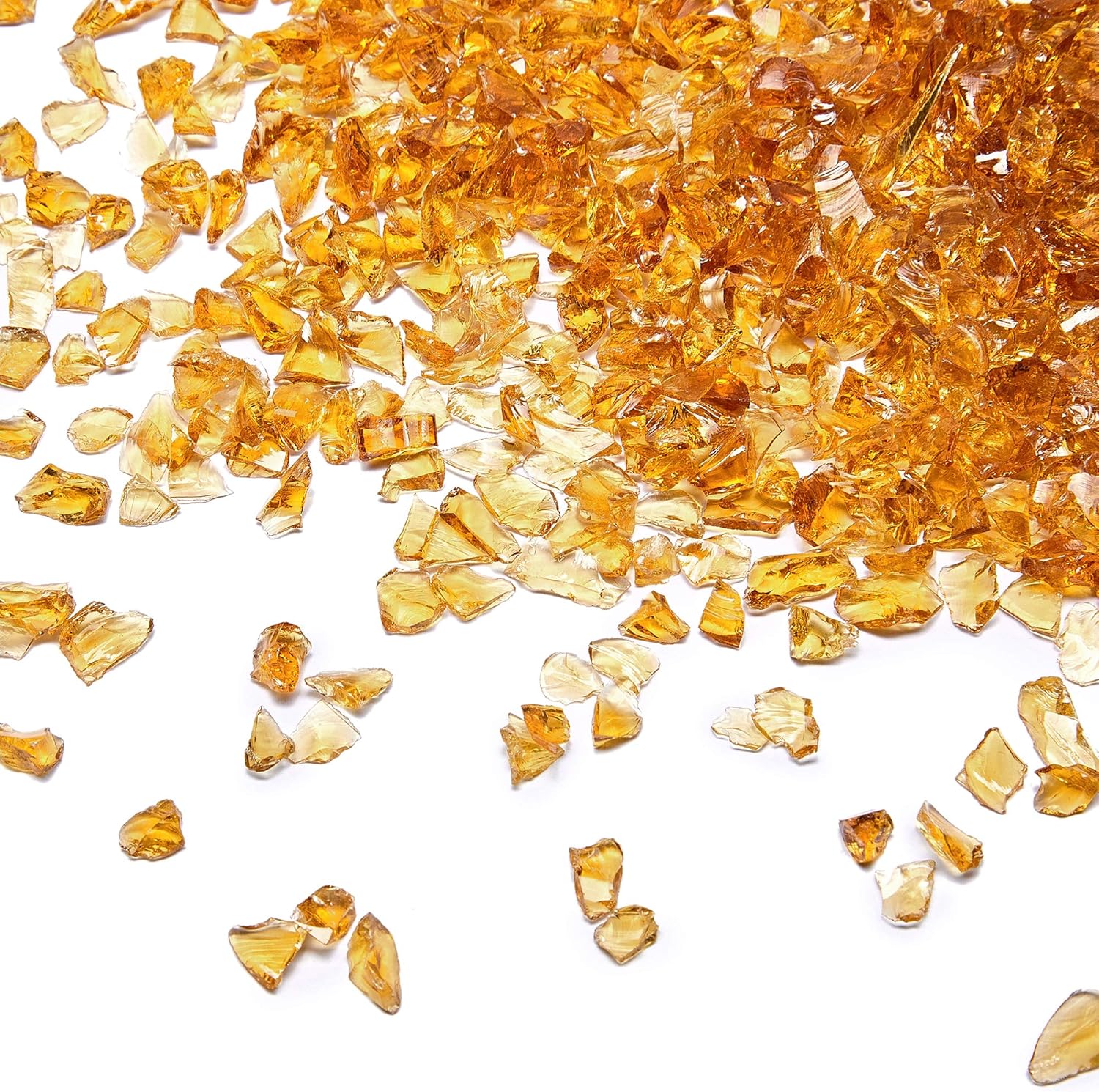 TWINKLING Brillantina de piedra de grava de vidrio de fuego de alto brillo, vidrio roto, chips de gemas de fuego, vidrio triturado para manualidades