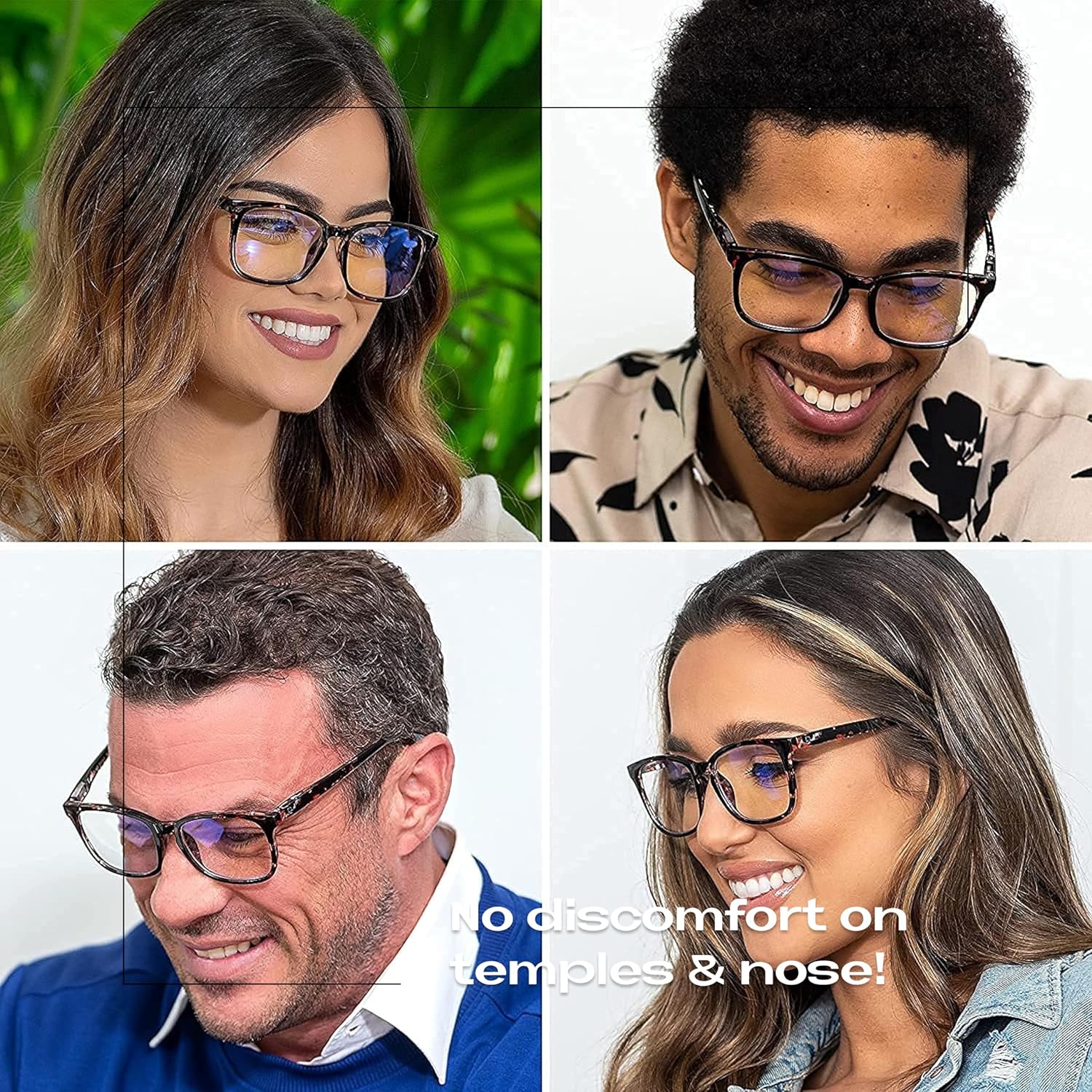 Readerest Lentes de lectura con bloqueo de luz azul (tortuga rosa, aumento de 0.00), anteojos para computadora con lente reflectante fina,