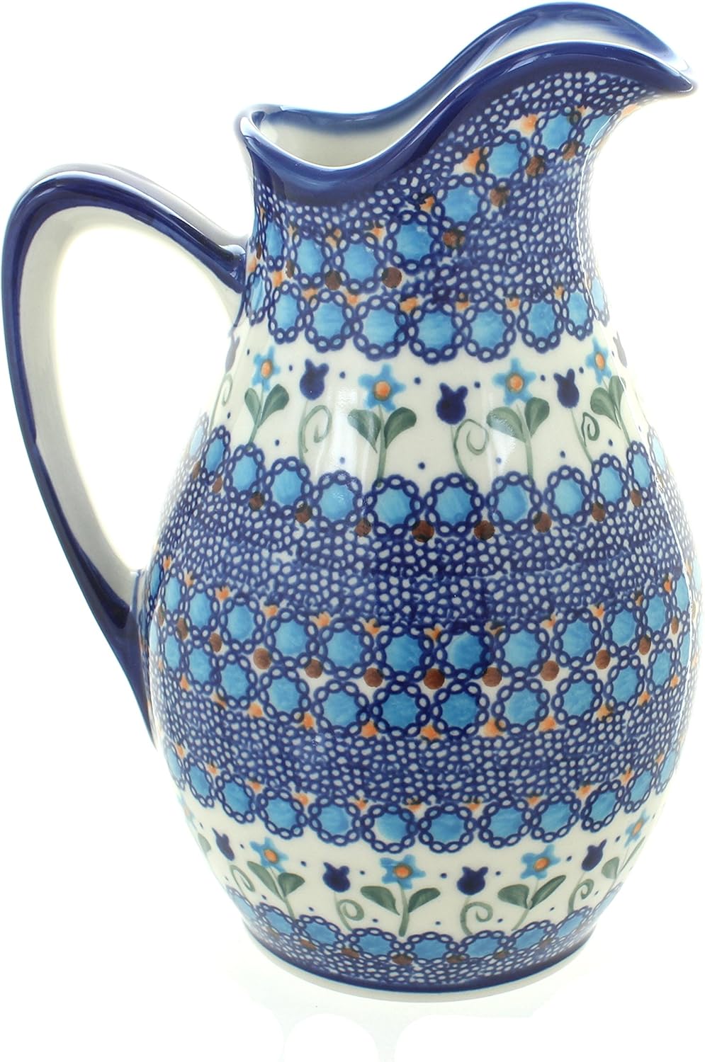 Jarra de sabana de cerámica polaca Blue Rose