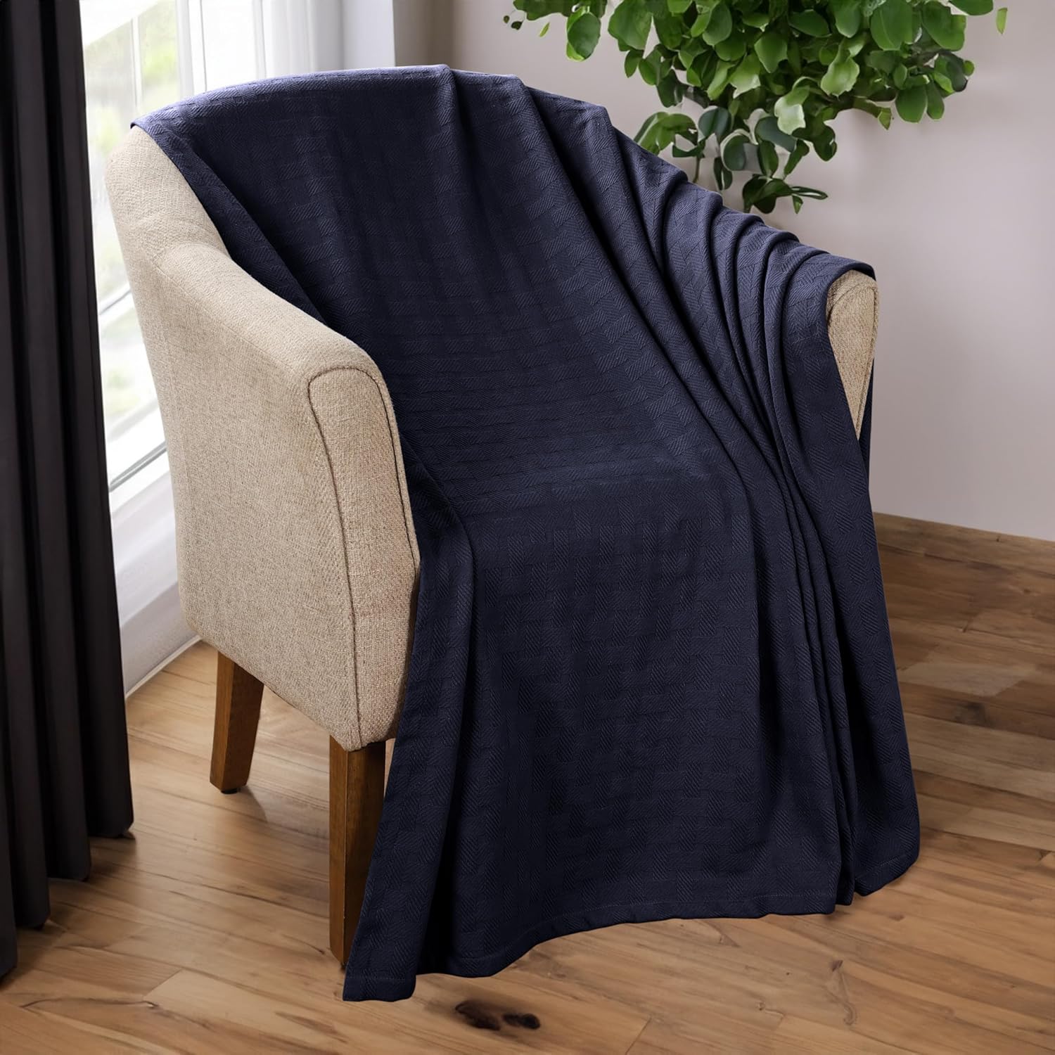 Manta 100% algodón Superior, textura diseño de tejido, para todas las estaciones