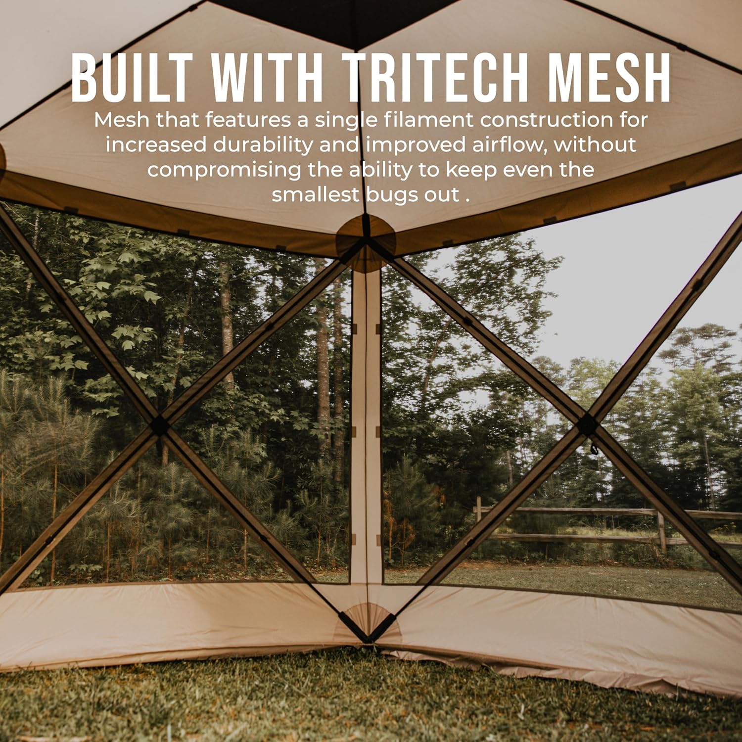 Gazelle Tents, G6 – Gazebo portátil de 6 caras, tienda de campaña fácil de desplegar, duradera, malla TriTech, impermeable, resistente a los rayos
