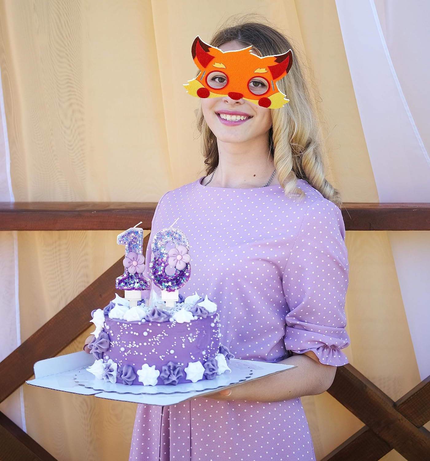Velas número 4, velas de cumpleaños con número de flor morada para pastel, velas de números morados que crean un ambiente romántico y cálido