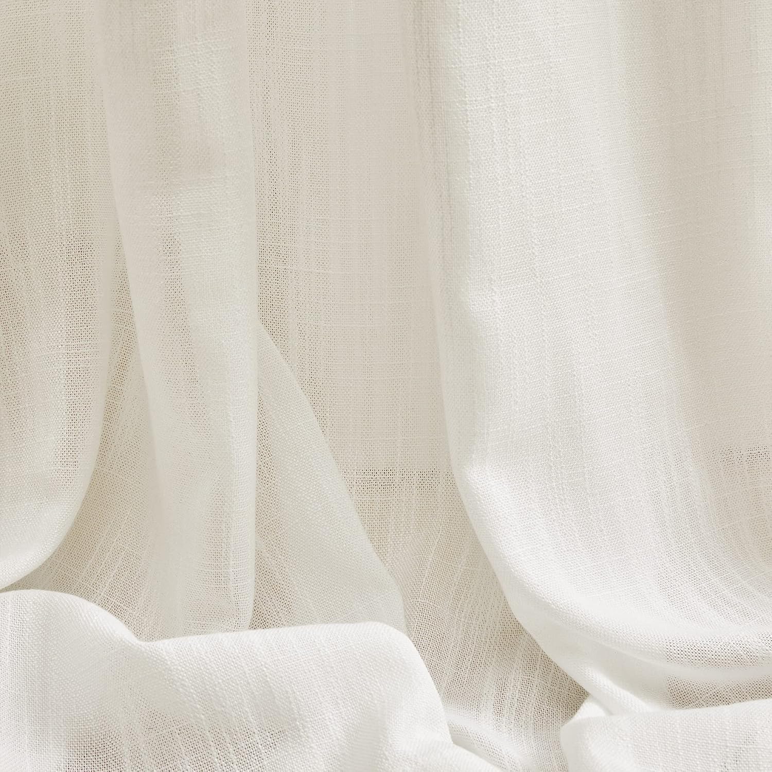 MYSKY HOME Cortinas de 63 pulgadas de largo, 2 paneles, cortinas bohemias traslúcidas suaves para dormitorio, cocina, estilo granja, cortinas