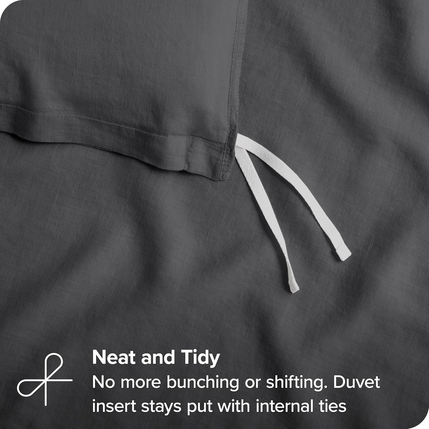 Bare Home Funda nórdica para cama KingCalifornia King, 100% lino, transpirable y duradera, Funda de edredón con fundas de almohada (KingCal King,
