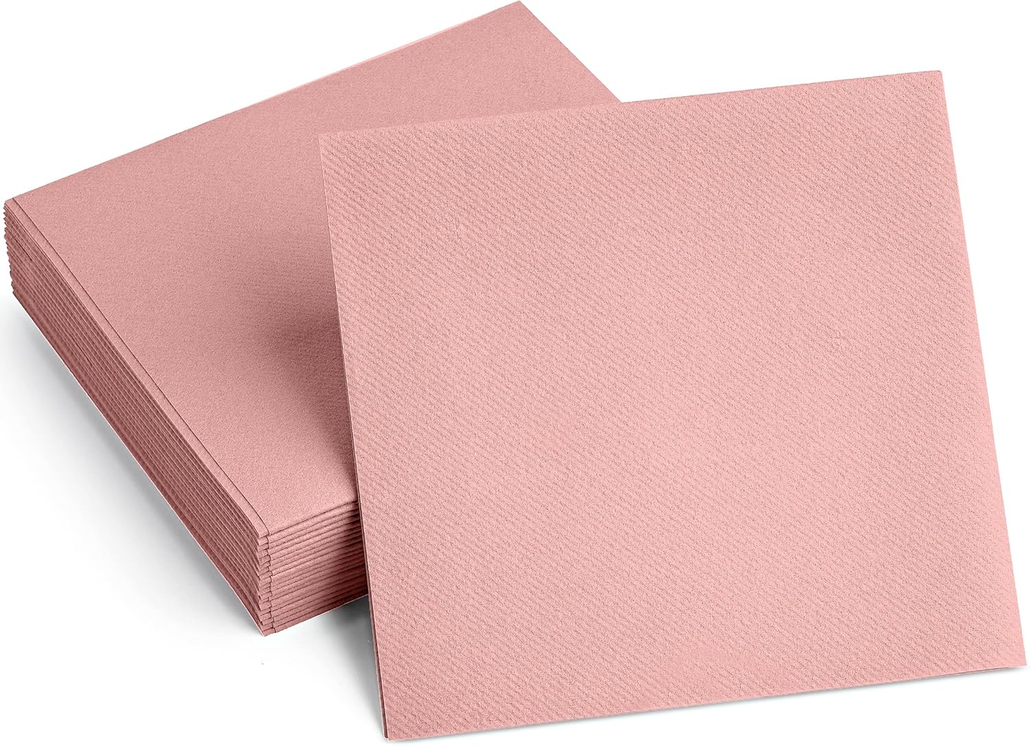 Linen-Feel – Servilletas de papel de colores de color rosa, suaves y absorbentes, para cocina, fiesta, boda, cena o cualquier ocasión (paquete de 50)