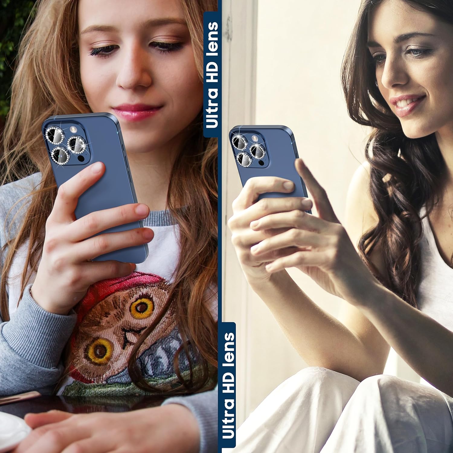 Suoman Protector de lente de cámara para iPhone 15 Pro Max, protector de lente de cámara 15 Pro, fuerte adhesión, ajuste perfecto para iPhone 15 Pro