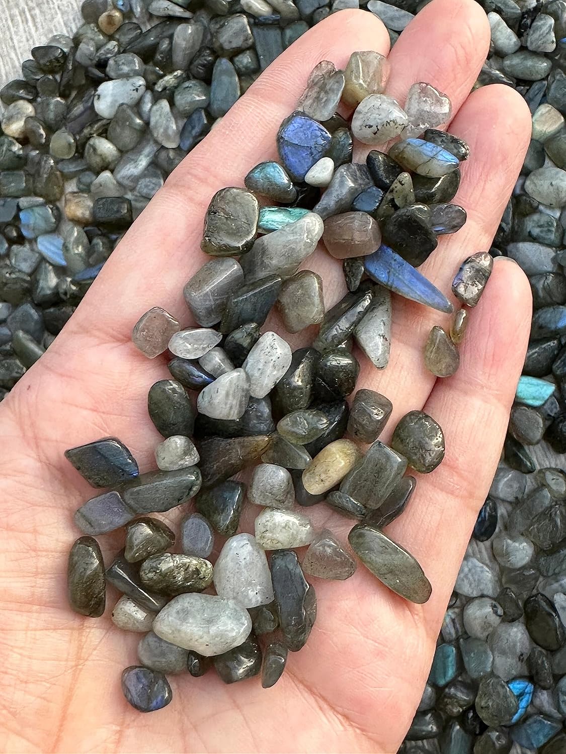 GAF TREASURES Chips de piedras preciosas semi pulidas naturales al por mayor, mini cristales triturados, formas irregulares, chips de cristal sin