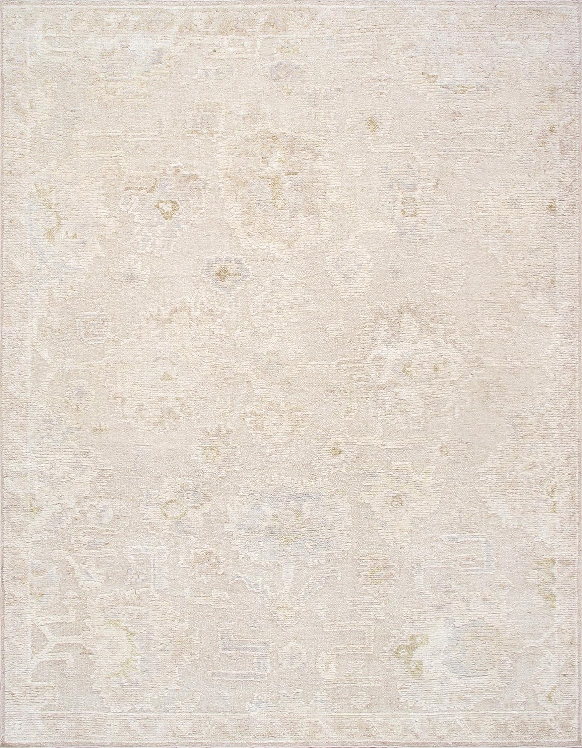 Pasargad Home Oushak Collection Alfombra de pelo de lana 100% anudada a mano, color camello, 9 pies 3 pulgadas x 12 pies 2 pulgadas