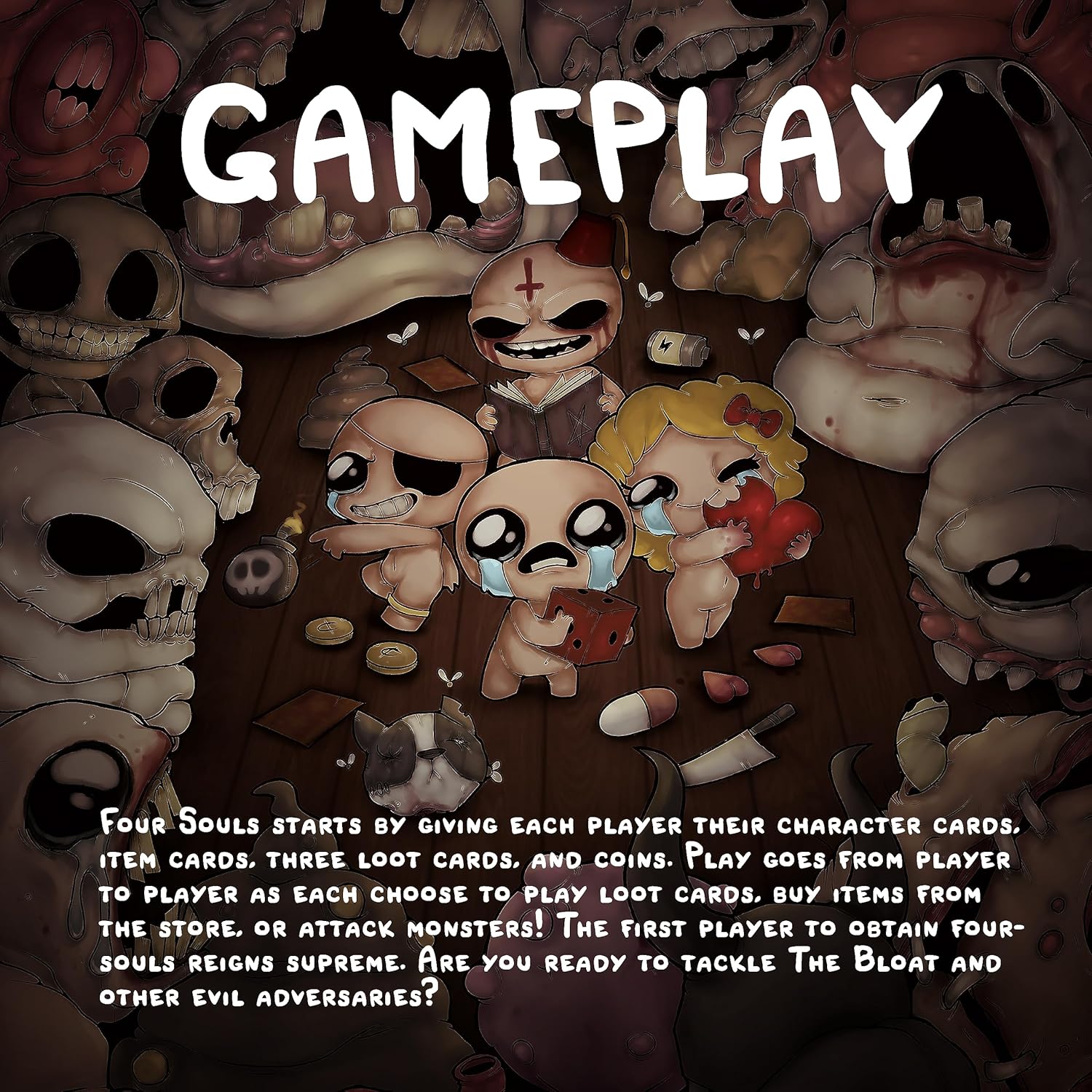 The Binding of Isaac Four Souls+ (2 edición) – Expansión, juego de cartas de estrategia, con licencia oficial, a partir de 13 años, 1-4 jugadores,