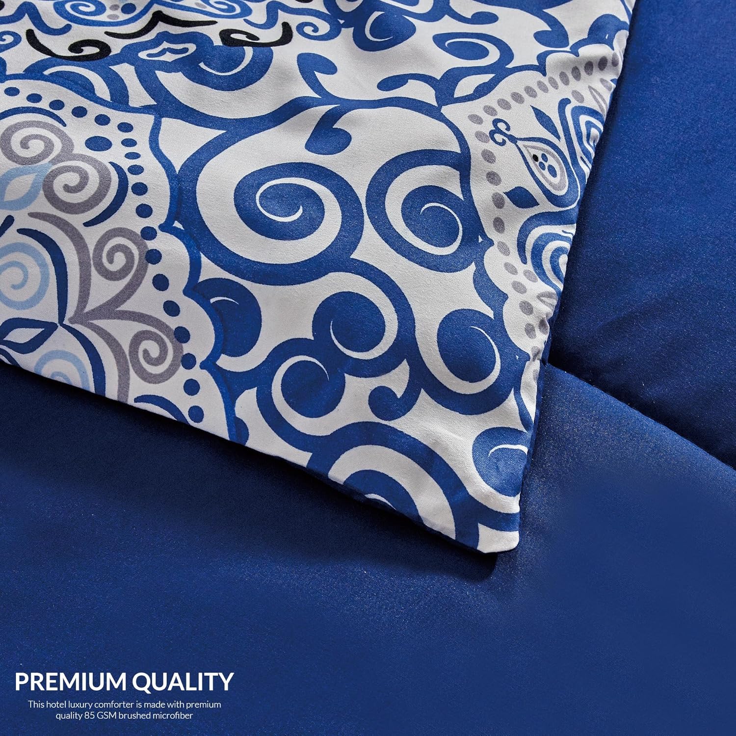 LDC LUX DECOR COLLECTION Juego de edredón Queen Azteca Azul experimenta la comodidad con el edredón Queen  Juego de edredón de 5 piezas para todas
