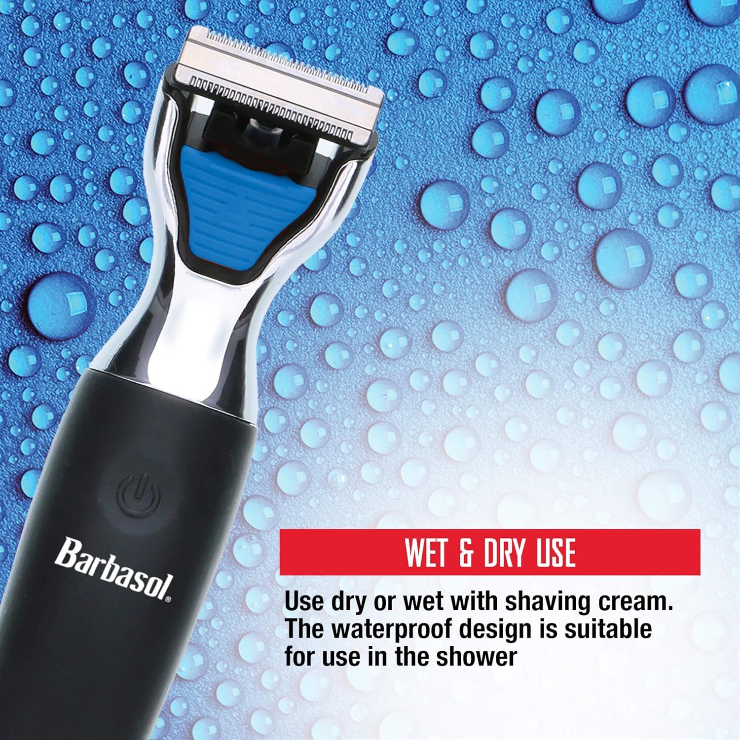 Barbasol Afeitadora eléctrica recargable de una sola hoja húmeda y seca con cuchillas de acero inoxidable y accesorio ajustable para recortadora de