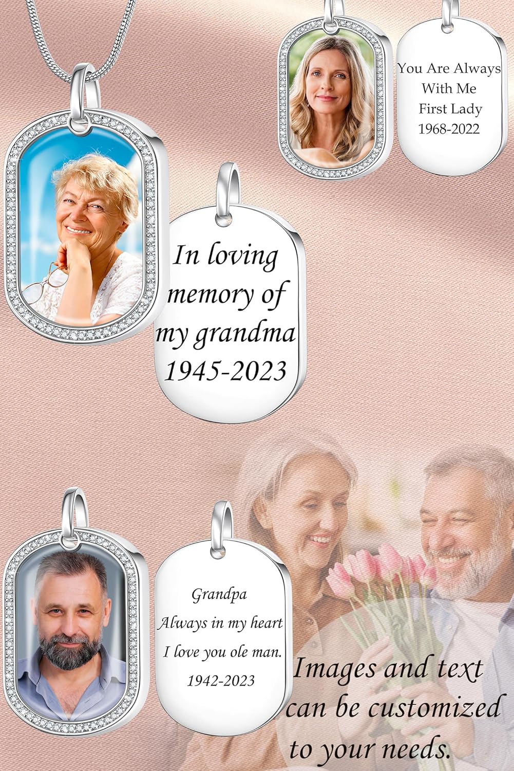 Fanery sue Collar de urna para cenizas humanas, collar de urna de cristal de corazón para cenizas, collar de urna personalizado para cenizas con