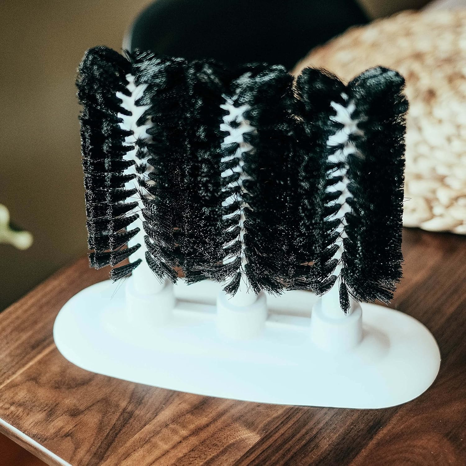 Cepillo de limpieza de vidrio, arandela de vidrio de 3 cepillos – Enjuague de vidrio triple, cepillo para lavadora de tazas, cepillos de vidrio para