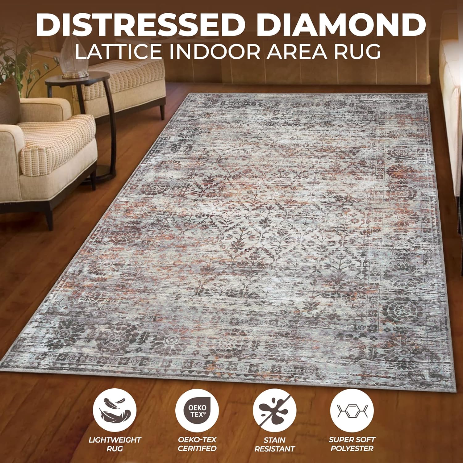 Superior Alfombra interior grande, decoración del hogar para sala de estar, comedor, cocina, oficina, dormitorio, alfombras lavables a máquina,