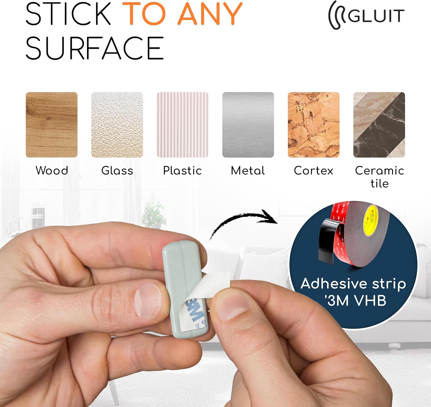 Gluit – Organizador de cables de escritorio versátiles, clips de alambre y soporte para cables, organizador de cables para escritorio, accesorios de