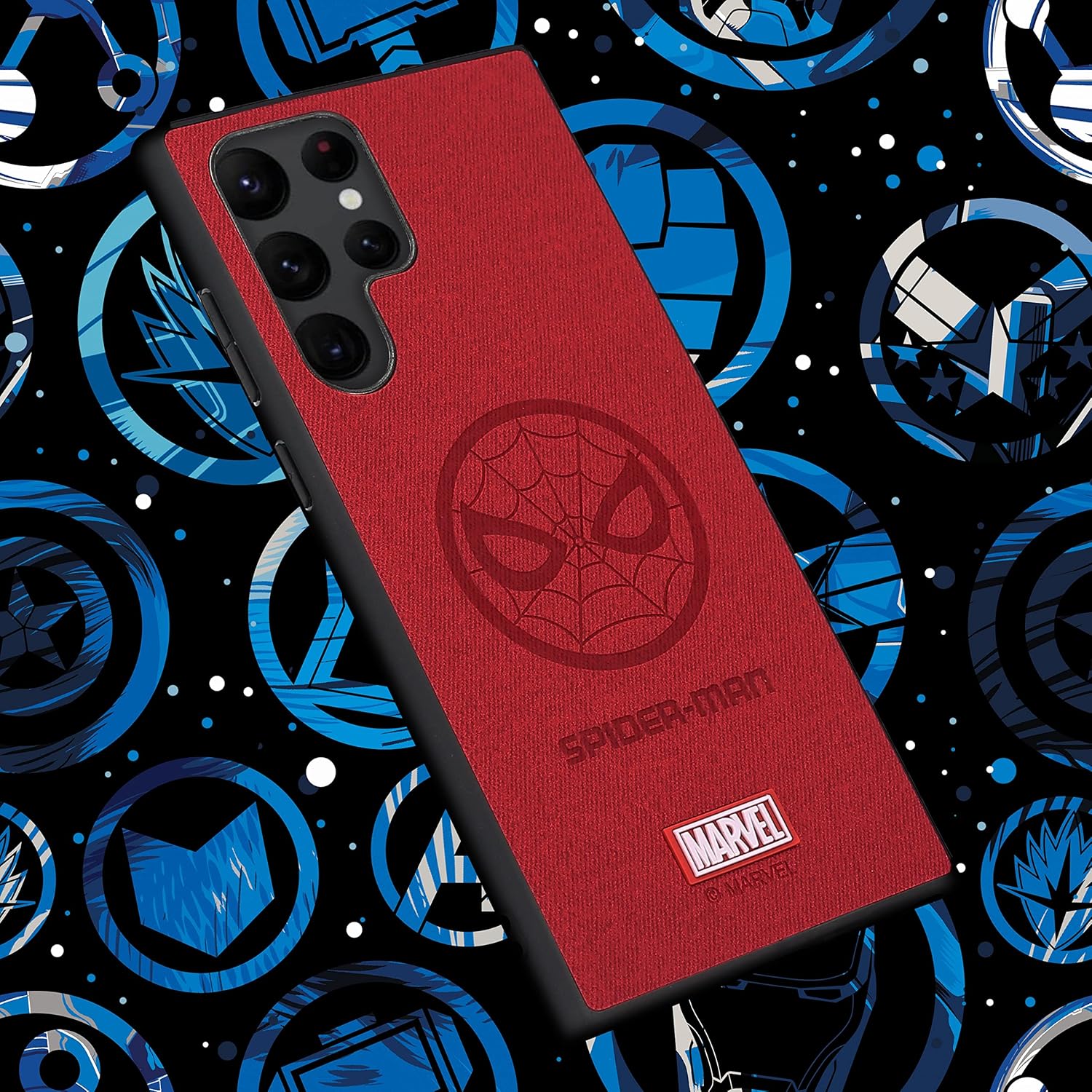 IRON SPIDER Funda para Galaxy S22 Ultra, con personaje de superhéroe Samsung S22 Ultra, funda de piel color rojo araña