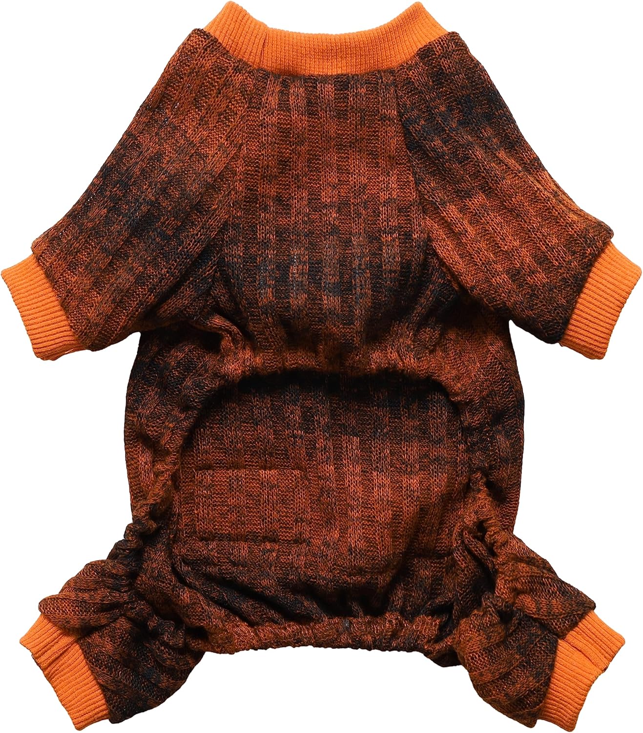 Fitwarm Pijama de punto para perros, ropa para perros pequeños, hembra, niño, mameluco para mascotas con pies, traje de perro de color jaspeado,