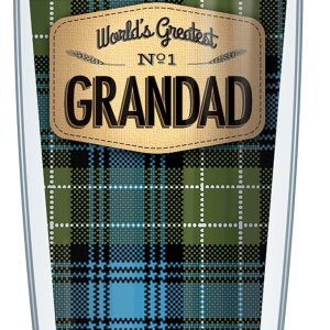 Signature Tumblers World’s Greatest N 1 Grandad Wrap on Blue Flannel – Taza de viaje de doble pared de 22 onzas con tapa negra de fácil sorbo Signature Tumblers World’s Greatest N 1 Grandad Wrap on Blue Flannel – Taza de viaje de doble pared de 22 onzas con tapa negra de fácil sorbo