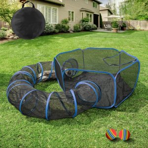 MAMI&BABI Catio – Carcasas para gatos al aire libre, tienda de campaña plegable para gatos con túnel cerrado, recinto para gatos de interior, conejo MAMI&BABI Catio – Carcasas para gatos al aire libre, tienda de campaña plegable para gatos con túnel cerrado, recinto para gatos de interior, conejo