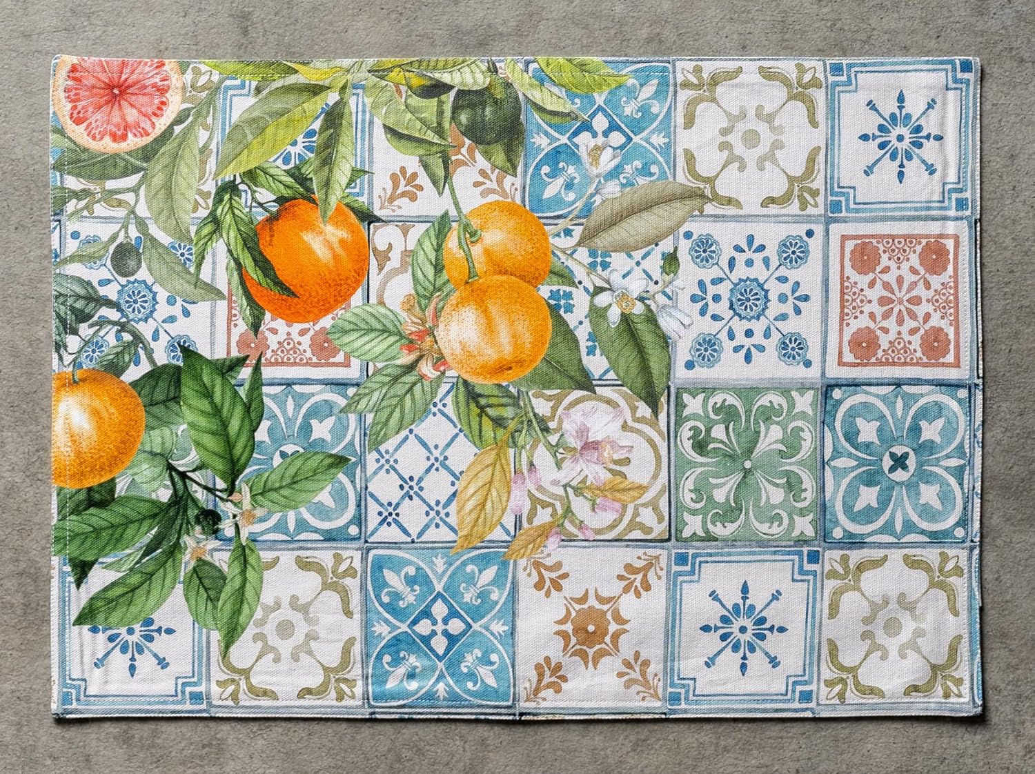 Maison d’ Hermine Juego de 4 manteles individuales de tela 100% algodón, decorativos, lavables, manteles individuales para mesa, comedor, cocina,