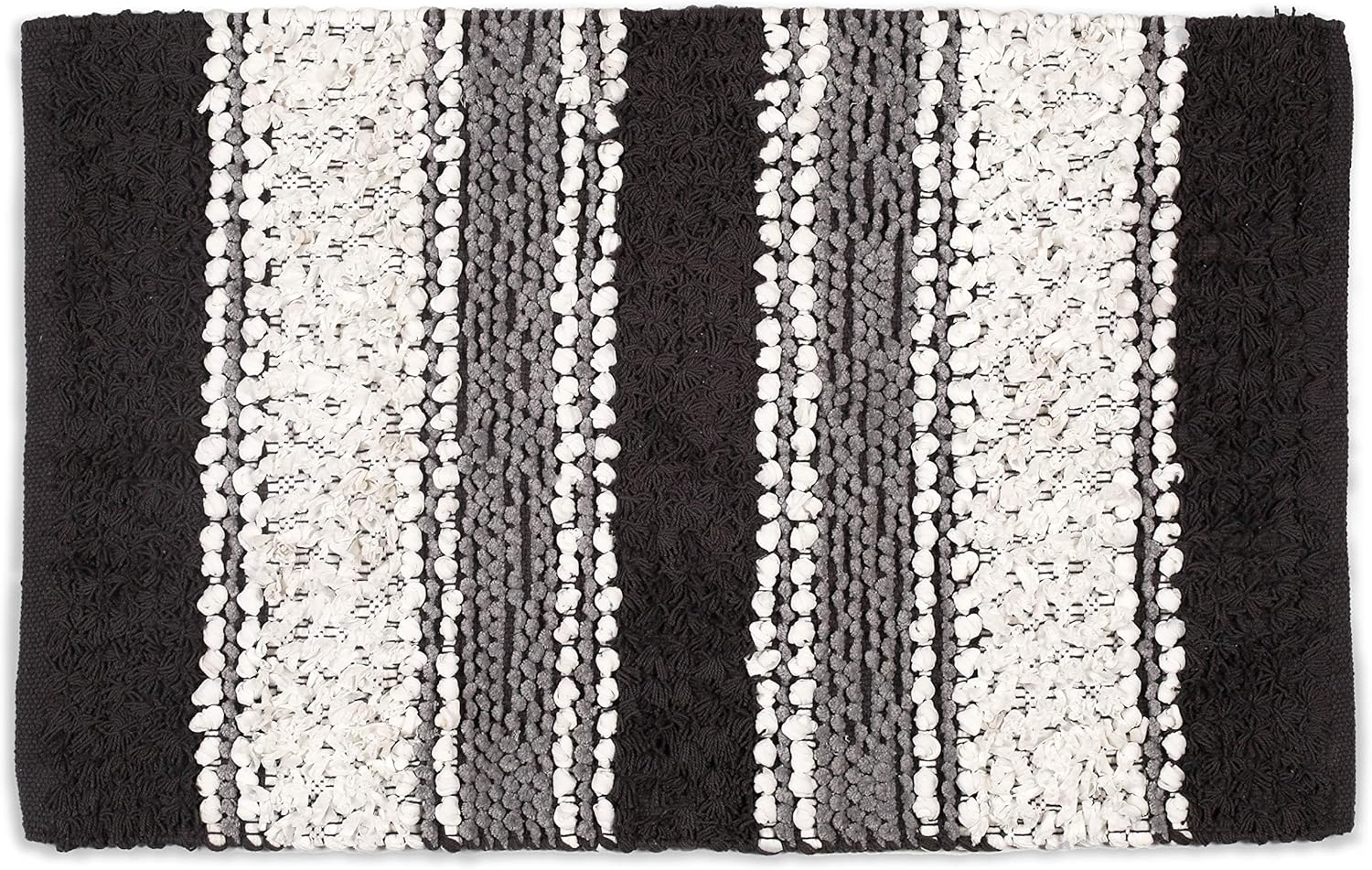 Ramanta Home Alfombra de baño de felpilla de 20 x 32 pulgadas, 100% algodón, suave, absorbente, color carbón, alfombra de baño de algodón, alfombra