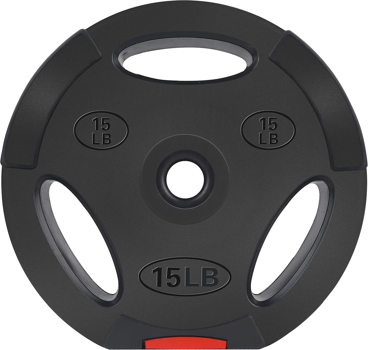 Signature Fitness Vinyl Standard 1-Inch Plate Weight Plate for Strength Training and Weightlifting, Pairs or Sets