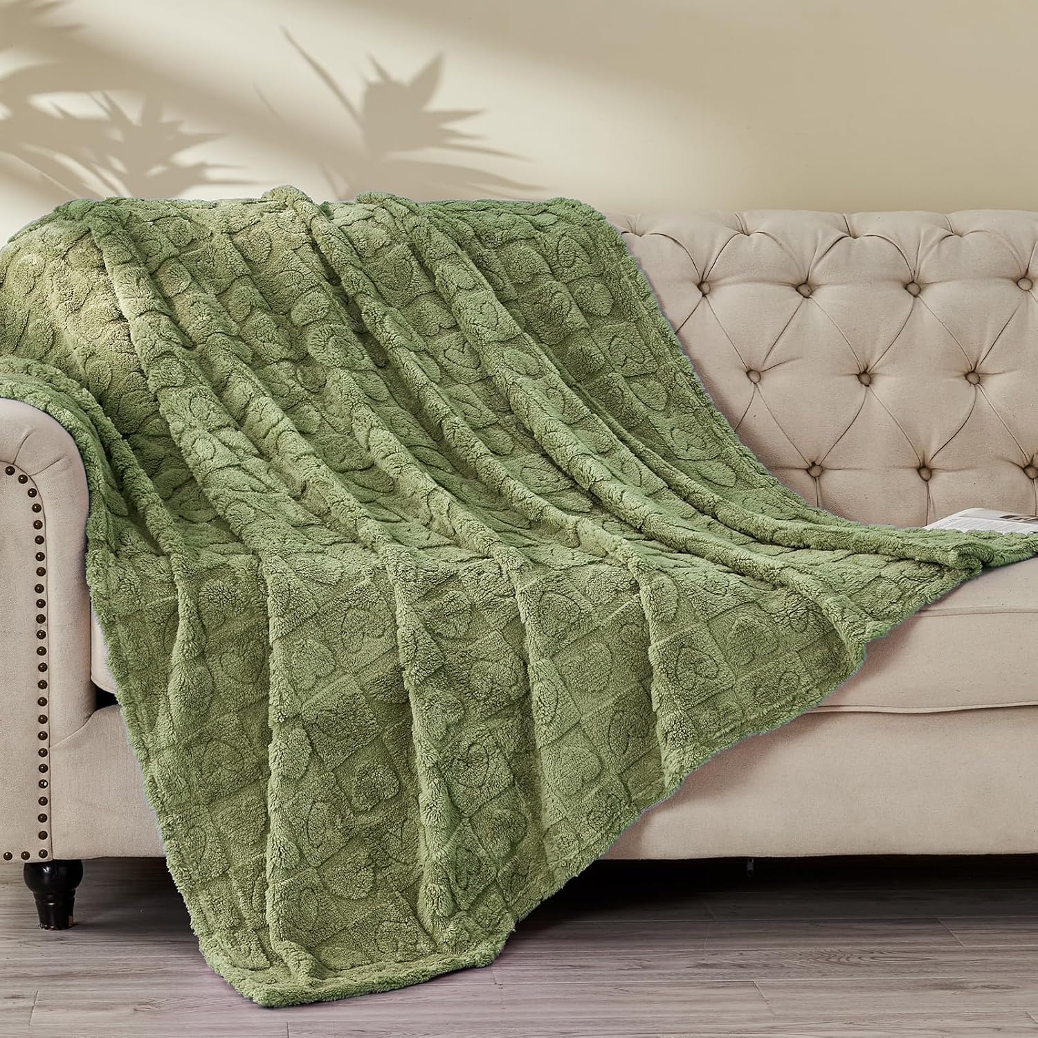 FY FIBER HOUSE Mantas con cuadros de corazón, mantas suaves y cálidas para regalar a tu pareja, mamá, padre, manta lavable y ligera para sofá, cama,