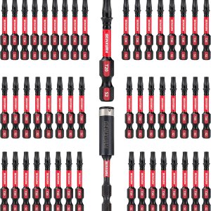 GEINXURN Juego de 50 brocas de potencia T20 de 2 pulgadas con cabeza Torx magnética #20, juego de puntas de destornillador T20 de acero de aleación GEINXURN Juego de 50 brocas de potencia T20 de 2 pulgadas con cabeza Torx magnética #20, juego de puntas de destornillador T20 de acero de aleación