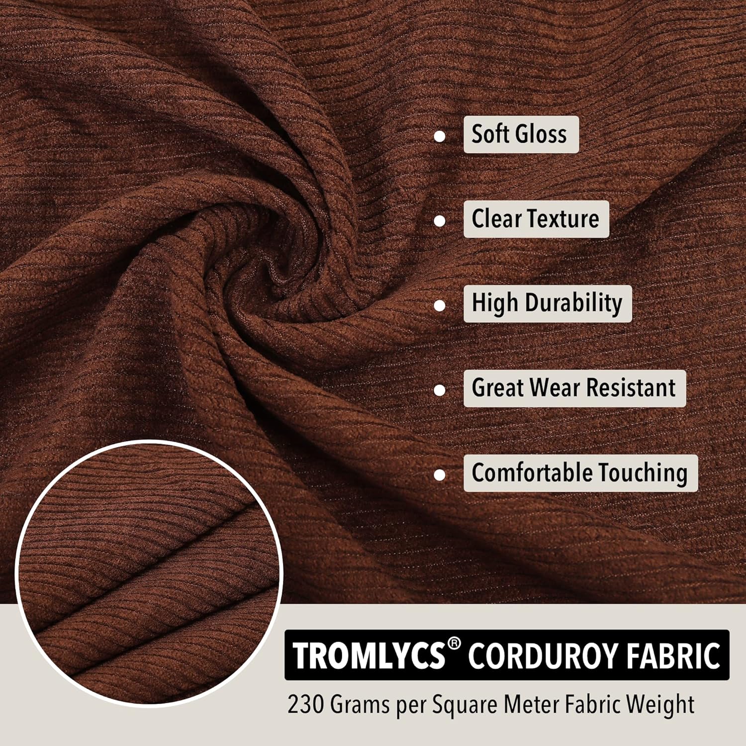 Tromlycs Cojín para silla mecedora de interior para sillas mecedoras, juegos de respaldo y asiento con lazos, 2 piezas, color marrón