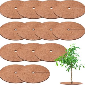 12 tapetes protectores de árbol de fibra de coco, fibra de coco, protección natural para ciprés, paisajismo, cubierta de plantas de disco de árbol, 12 tapetes protectores de árbol de fibra de coco, fibra de coco, protección natural para ciprés, paisajismo, cubierta de plantas de disco de árbol,
