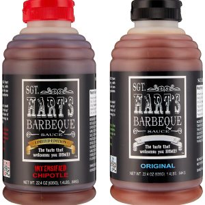 SGT. Hart’s BBQ Sauce Paquete de edición limitada con salsas de barbacoa de chipotle originales e intensas, salsa para glaseados, adobos y salsas, SGT. Hart’s BBQ Sauce Paquete de edición limitada con salsas de barbacoa de chipotle originales e intensas, salsa para glaseados, adobos y salsas,