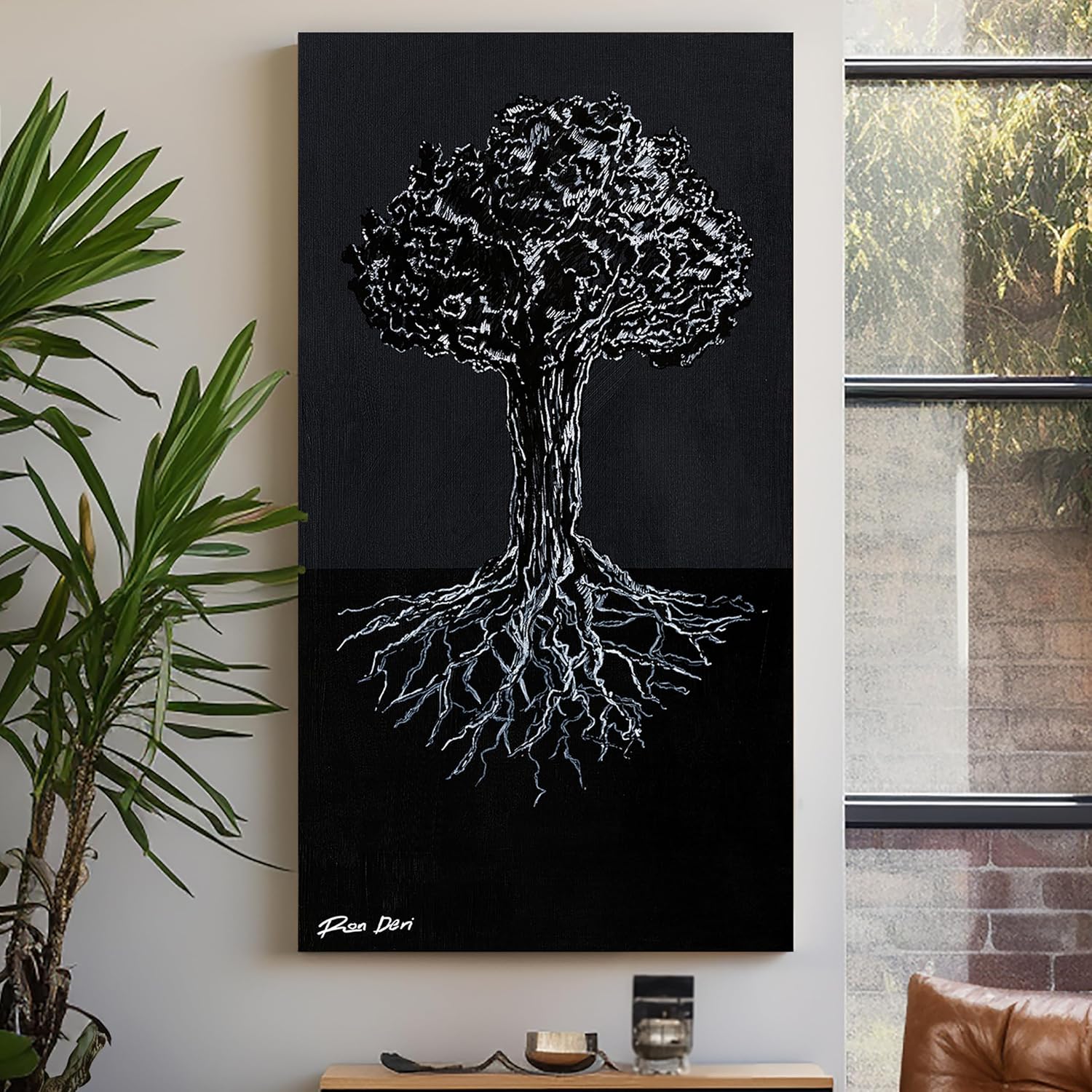 The Studio Loft – Lienzo decorativo para pared, árbol de la vida, arte de pared moderno para dormitorio, sala de estar, decoración de oficina, listo