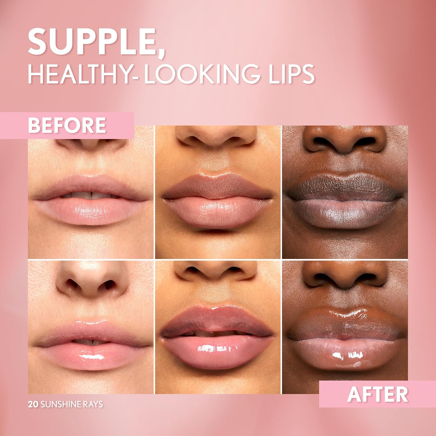 COVERGIRL Clean Fresh Yummy Gloss Daylight Collection Brillo de labios, hidratante, brillo brillante, fórmula vegana, Sunshine Rays 20, 0.33 onzas