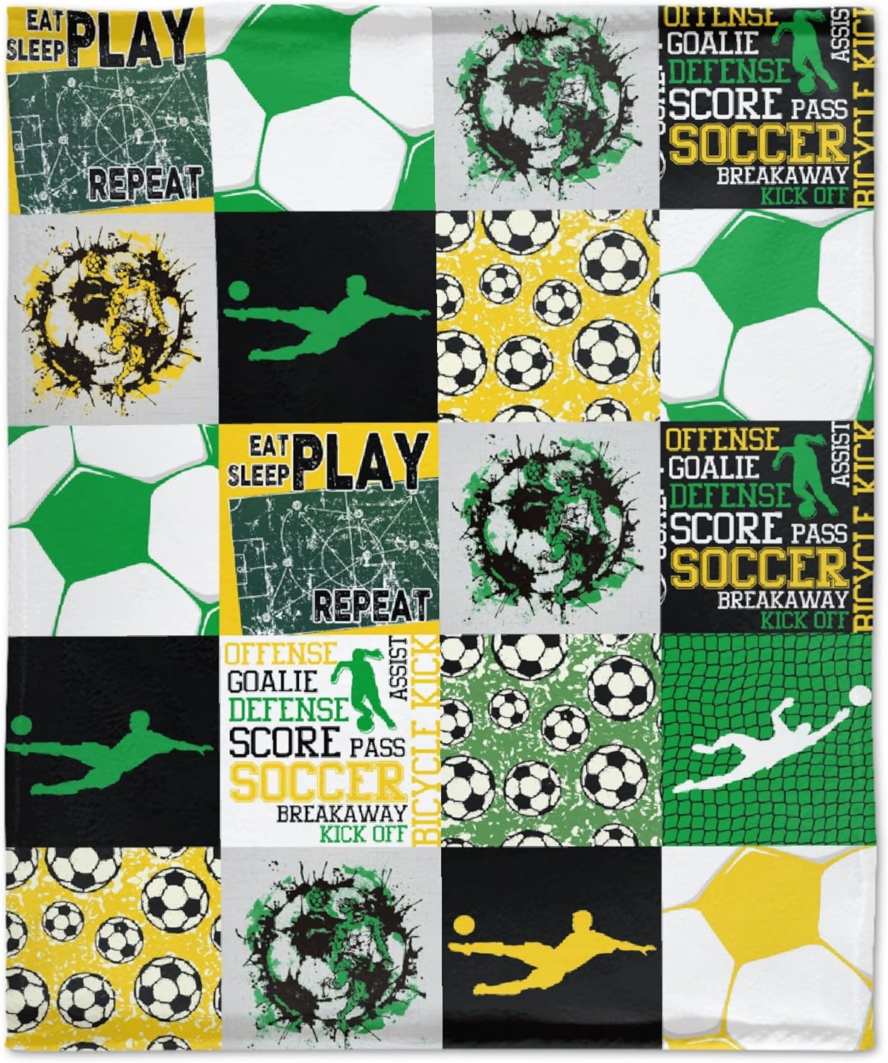 Manta de fútbol suave y ligera, manta de franela de regalo para mujeres pequeñas, manta para cama, sofá y viaje, 50 x 40 pulgadas, S para niños