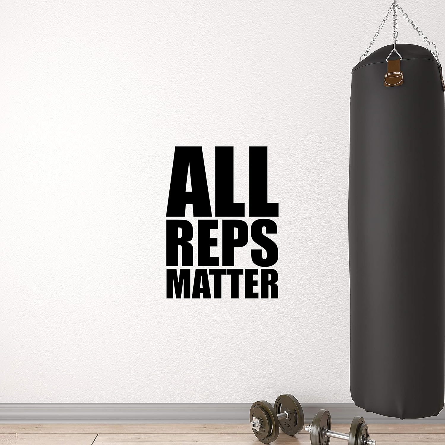 My Vinyl Story All REPS Matter  Calcomanía motivacional grande de pared de gimnasio con cita para el gimnasio en casa, yoga, ejercicio, fitness,