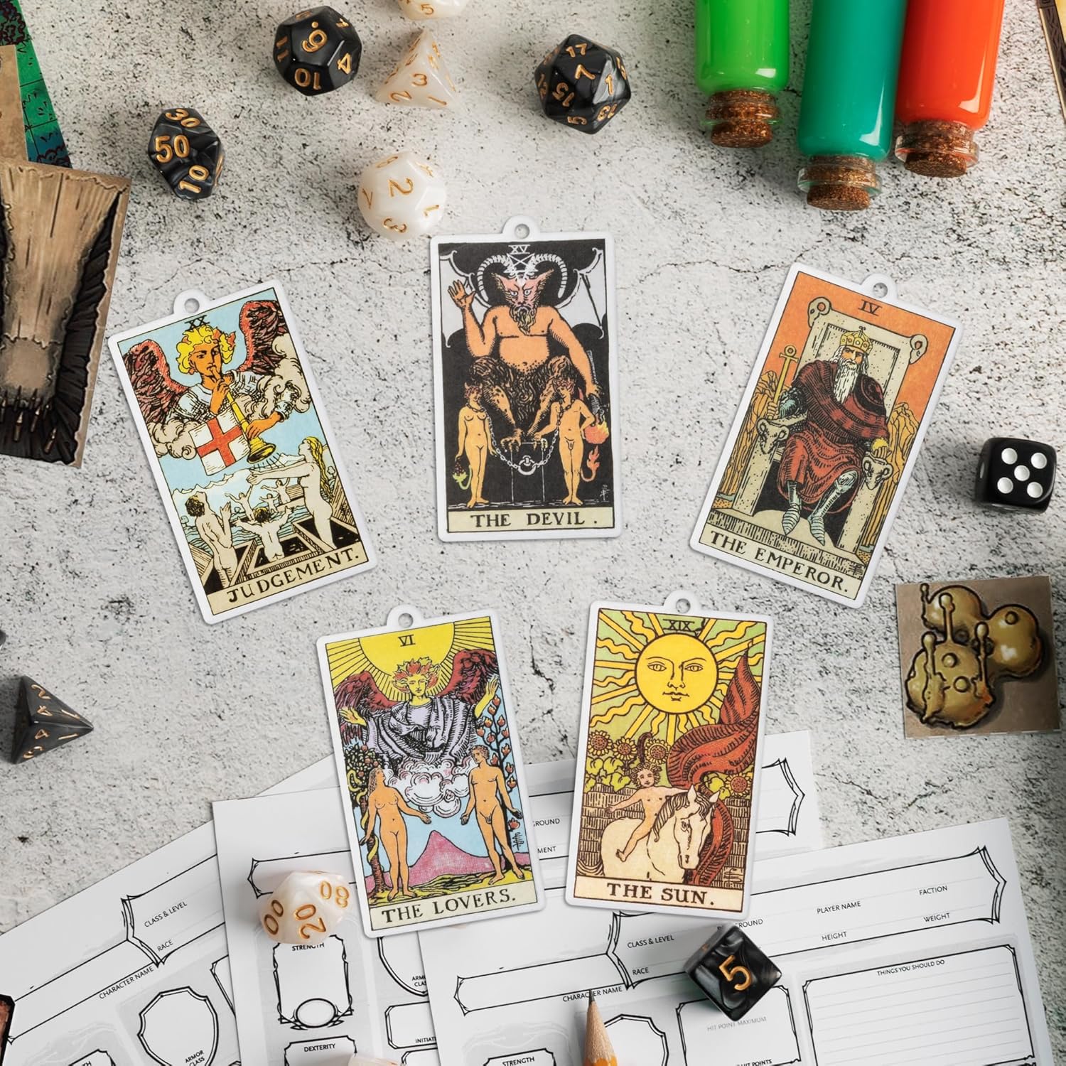 12 unidades de ambientador de aire para automóvil, tarjetas de tarot colgantes, tarjetas perfumadas de rebanada de fragancia, lindo ambientador de