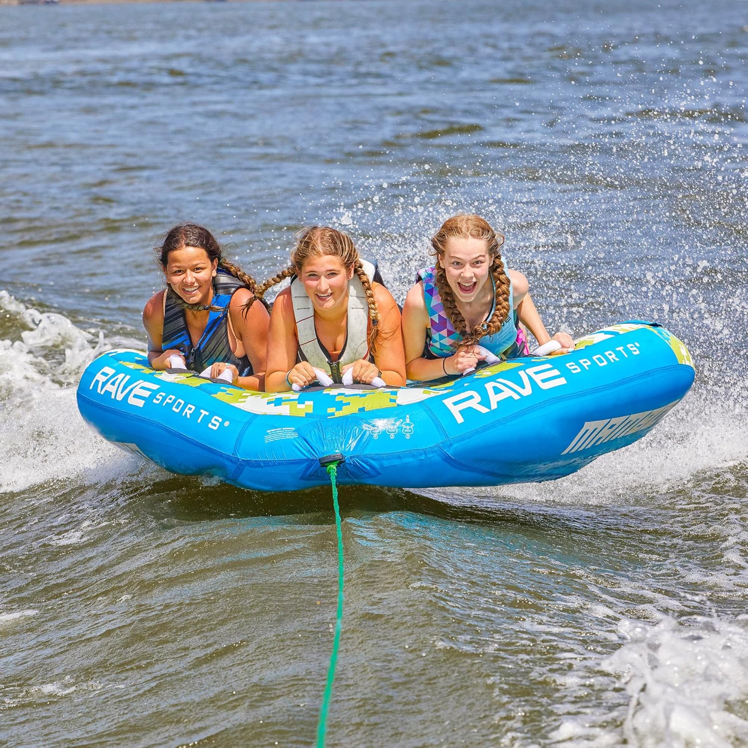 RAVE Sports Mambo Boat Tubo remolcable – Tubo inflable para 1-3 jinetes