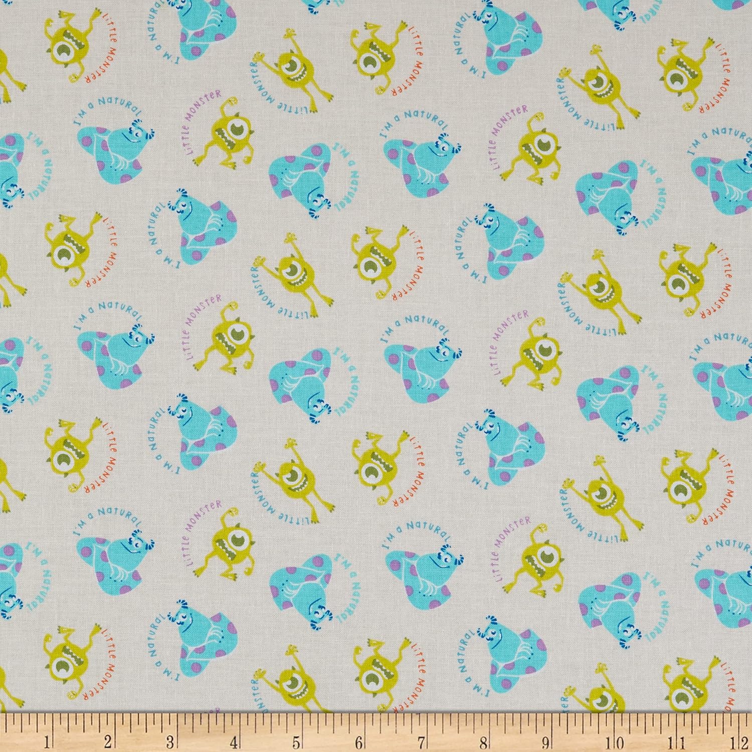 Disney Pixar Monsters Inc Little Monsters – Tela color crema de The Yard