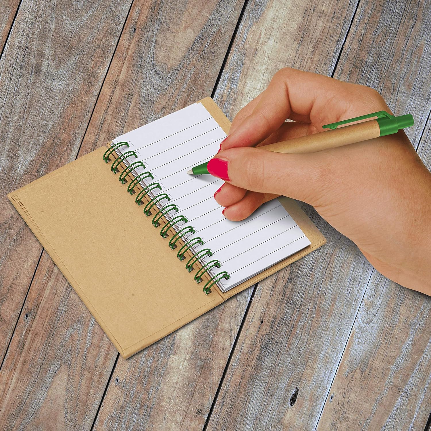 Mini cuadernos en espiral con bolígrafos de tinta negra, juego de 10, paquete a granel, perfecto para la escuela, oficina, negocios, hogar, color