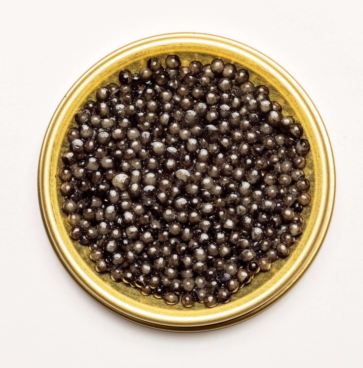 Bermudys Osetra Caviar, 3.53 oz de estaño. Noble Ossetra Caviar Negro Malossol Acipenser Gueldenstaedtii Roe