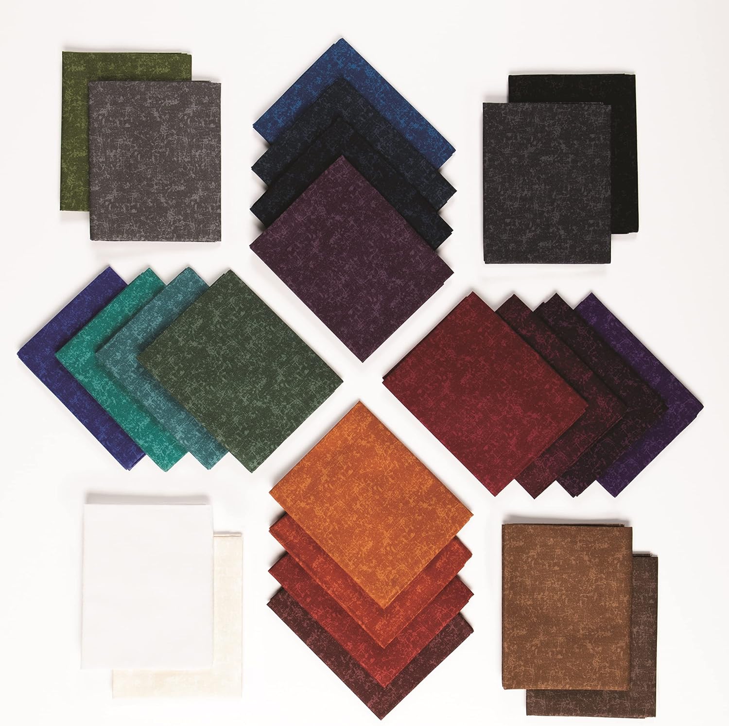 Connecting Threads Blender Collection – Paquete de 24 piezas precortadas de 18 x 22 pulgadas, 100% algodón, paquete de tela de acolchado Fat Quarter
