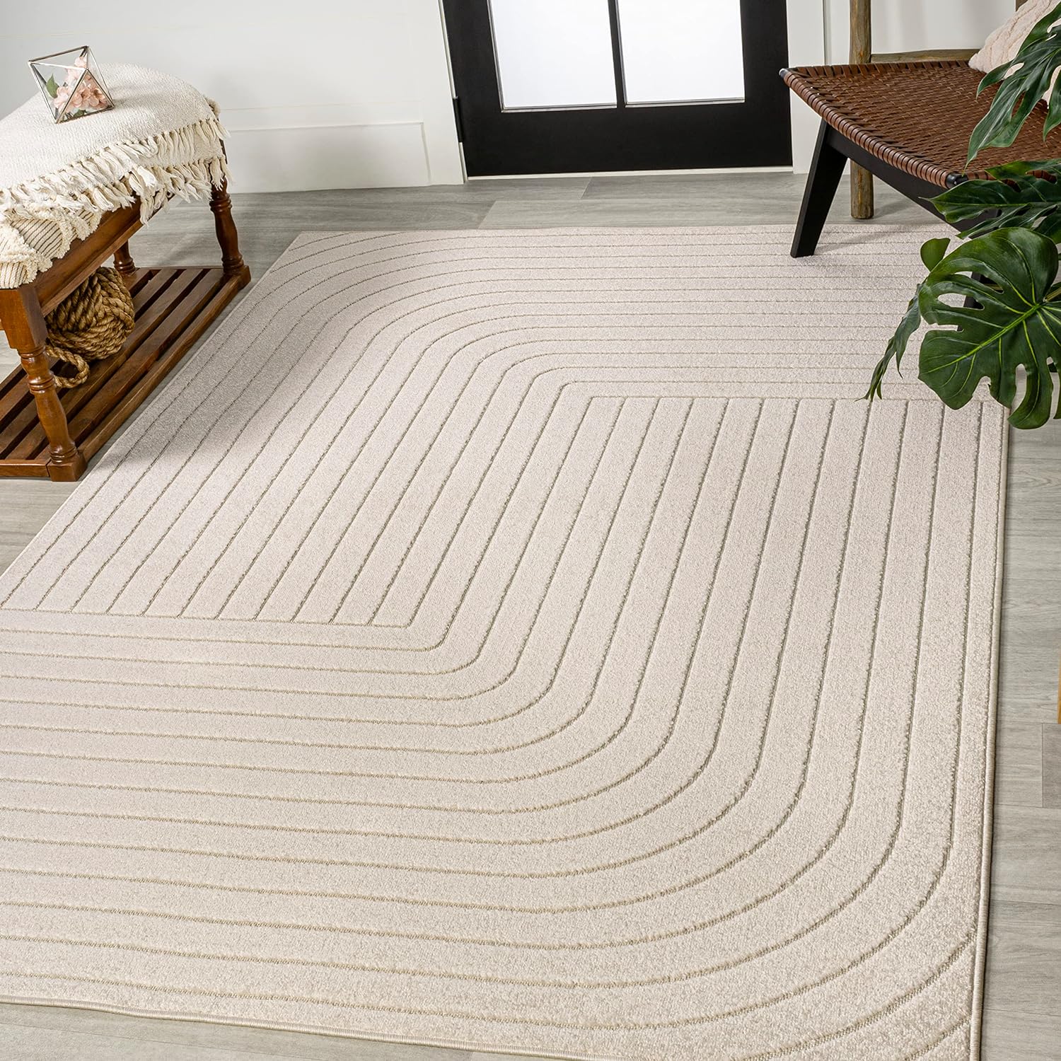 JONATHAN Y SCN101A-5 Odense – Alfombra minimalista geométrica para interiores, moderna, contemporánea, costera, geométrica, bohemia, dormitorio,
