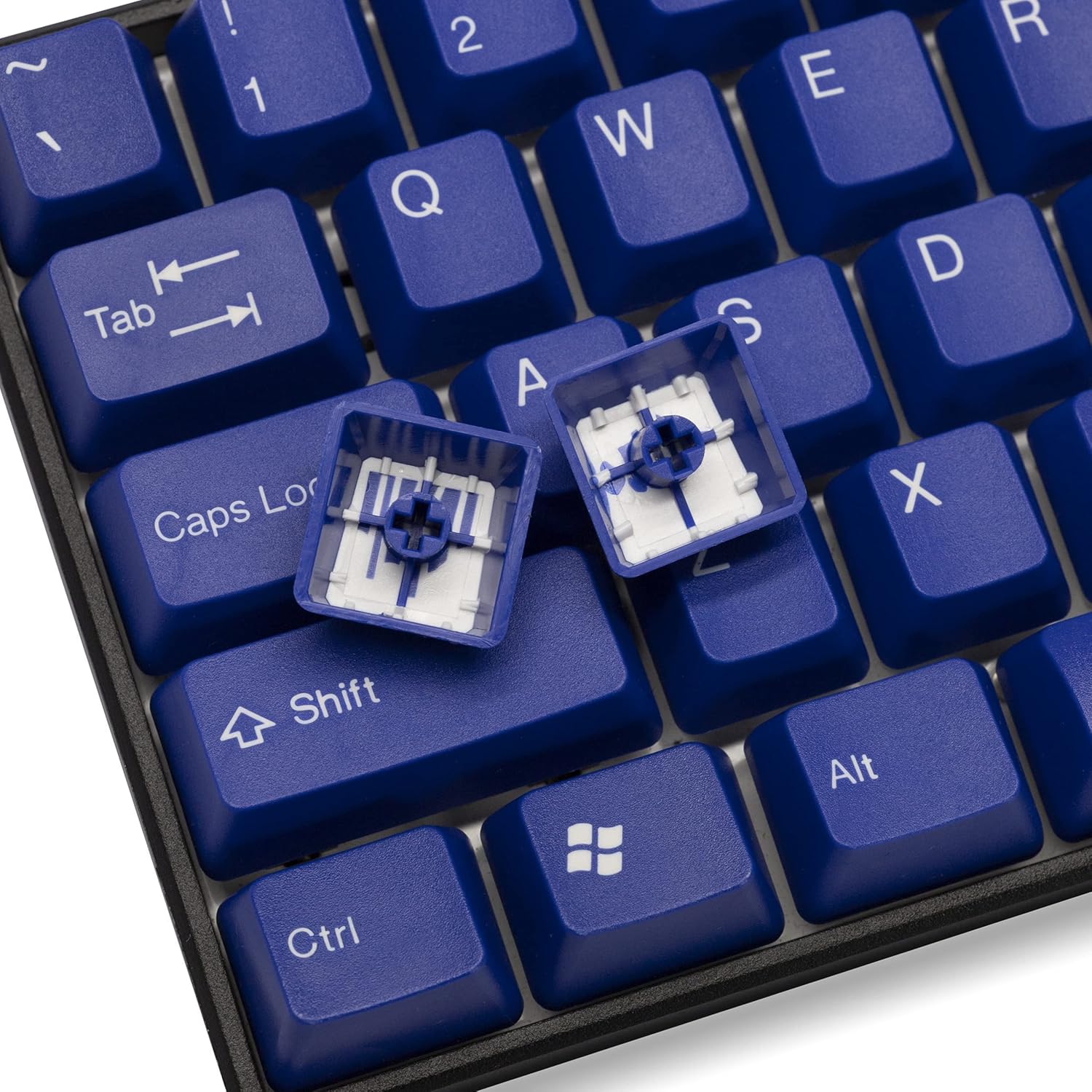TAI-HAO Teclas azules de perfil OEM 117 ANSI Layout compatibles con todos los tipos de teclados MX (6187104108+1.25 Fn + 1.75U2U llave de cambio)
