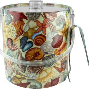 Hecho a mano en Estados Unidos, cubo de hielo aislado de doble pared de 3 cuartos de galón con pinzas para hielo (colección náutica) Hecho a mano en Estados Unidos, cubo de hielo aislado de doble pared de 3 cuartos de galón con pinzas para hielo (colección náutica)