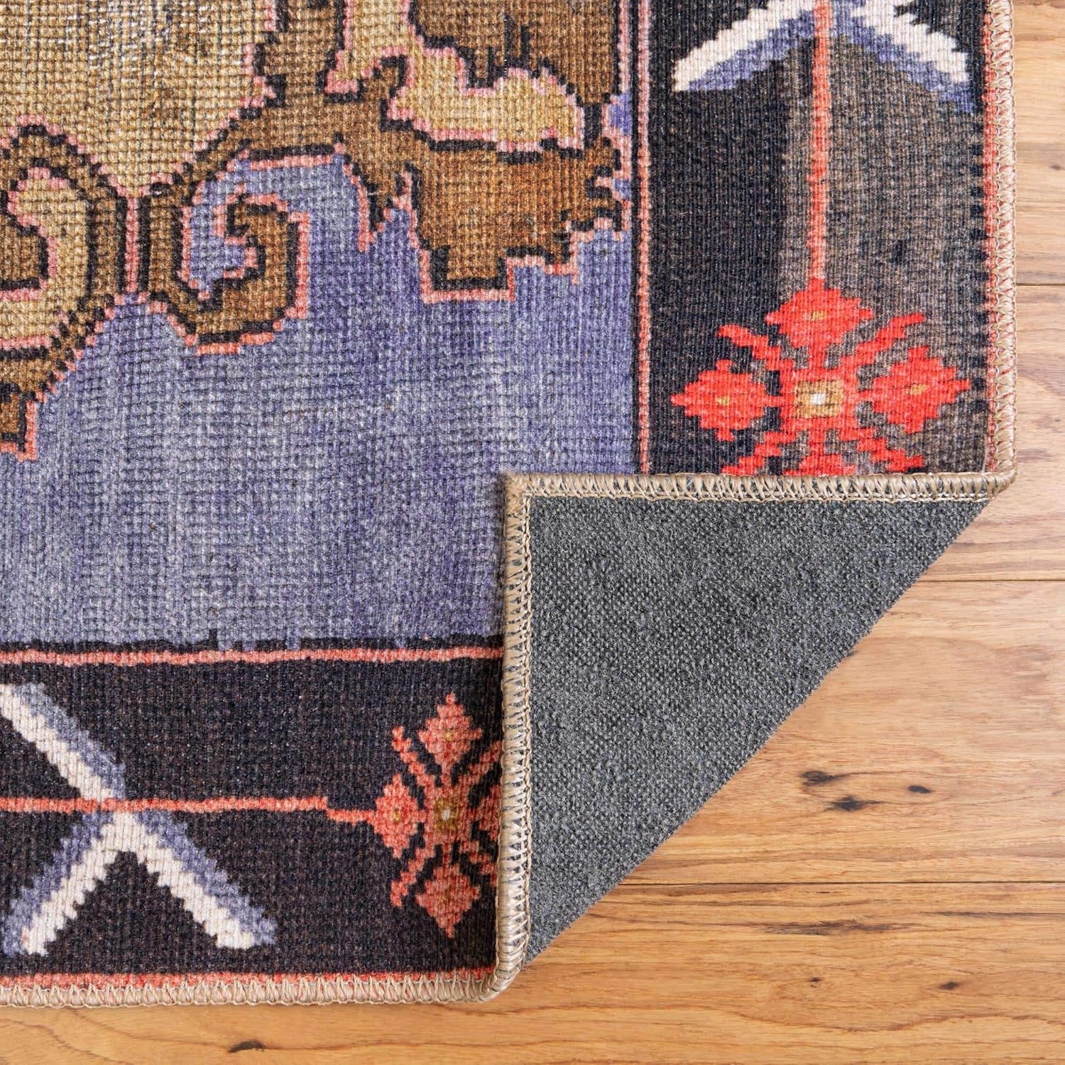 Unique Loom Timeless Collection – Alfombra de área – Thomas (2′ 6″ x 12′ 2″ camino, rosanegro)