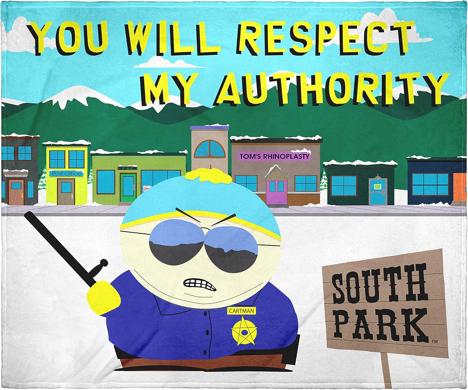 INTIMO South Park Cartman You Will Respect My Authority Show – Manta para pared